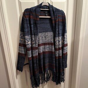 Forever 21 Fringe Cardigan Sweater